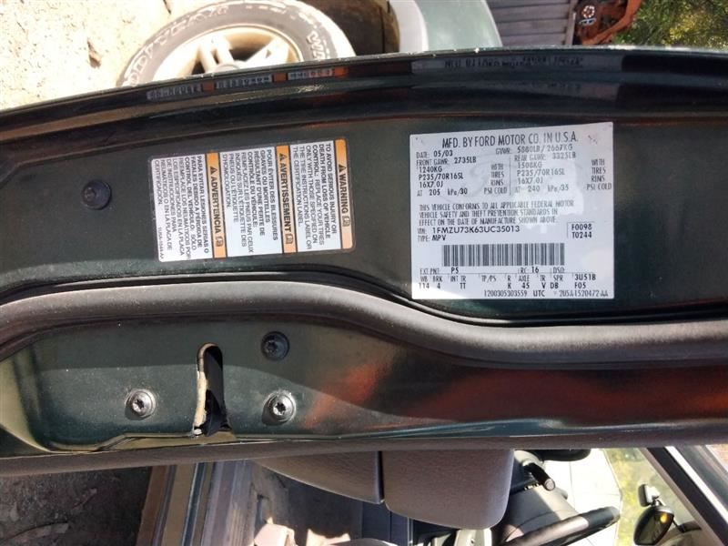 Used 2004 Ford Explorer Engine Engine Assembly 4.0l (sohc), Vin K