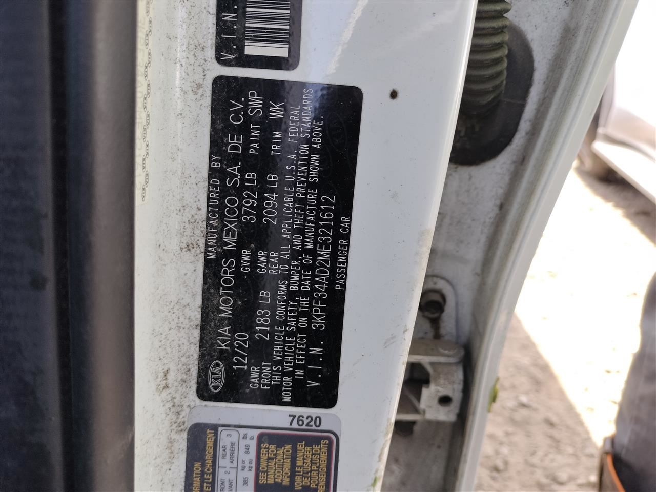 DASH WIRE HARNESS OEM 2020 KIA FORTE 91111M7700 - Image 4