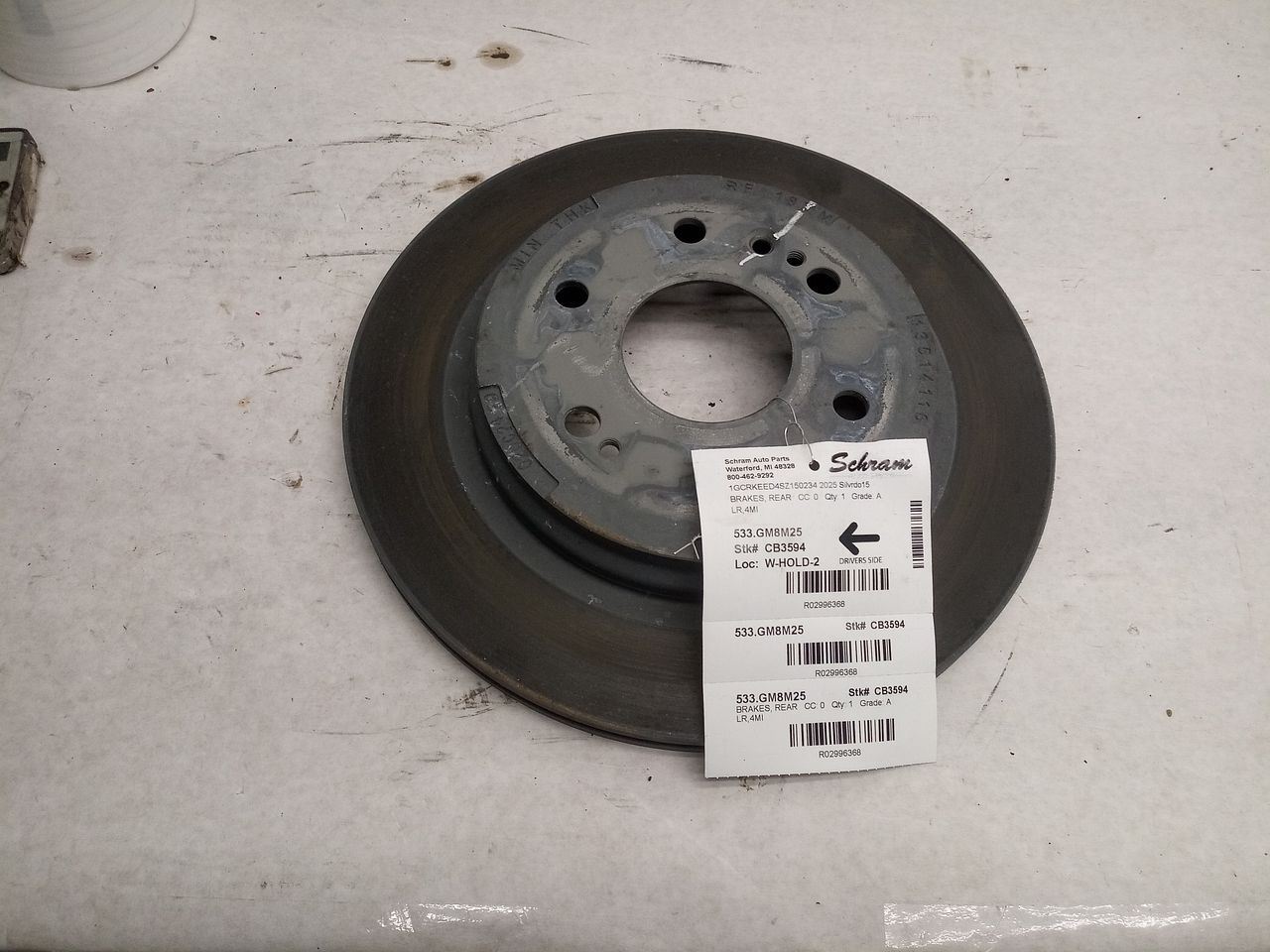 Rear Brake Rotor 13552815 For 19-25 Silverado 1500 2996368 | eBay