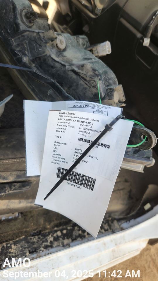 LEFT HEADLAMP ASSEMBLY OEM 17-19 TOYOTA COROLLA 1YR WRNTY 8115002M70 - Image 5