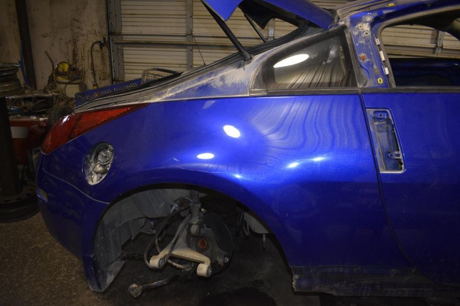 20032007 NISSAN 350Z COUPE PASSENGER RIGHT REAR BLUE QUARTER PANEL