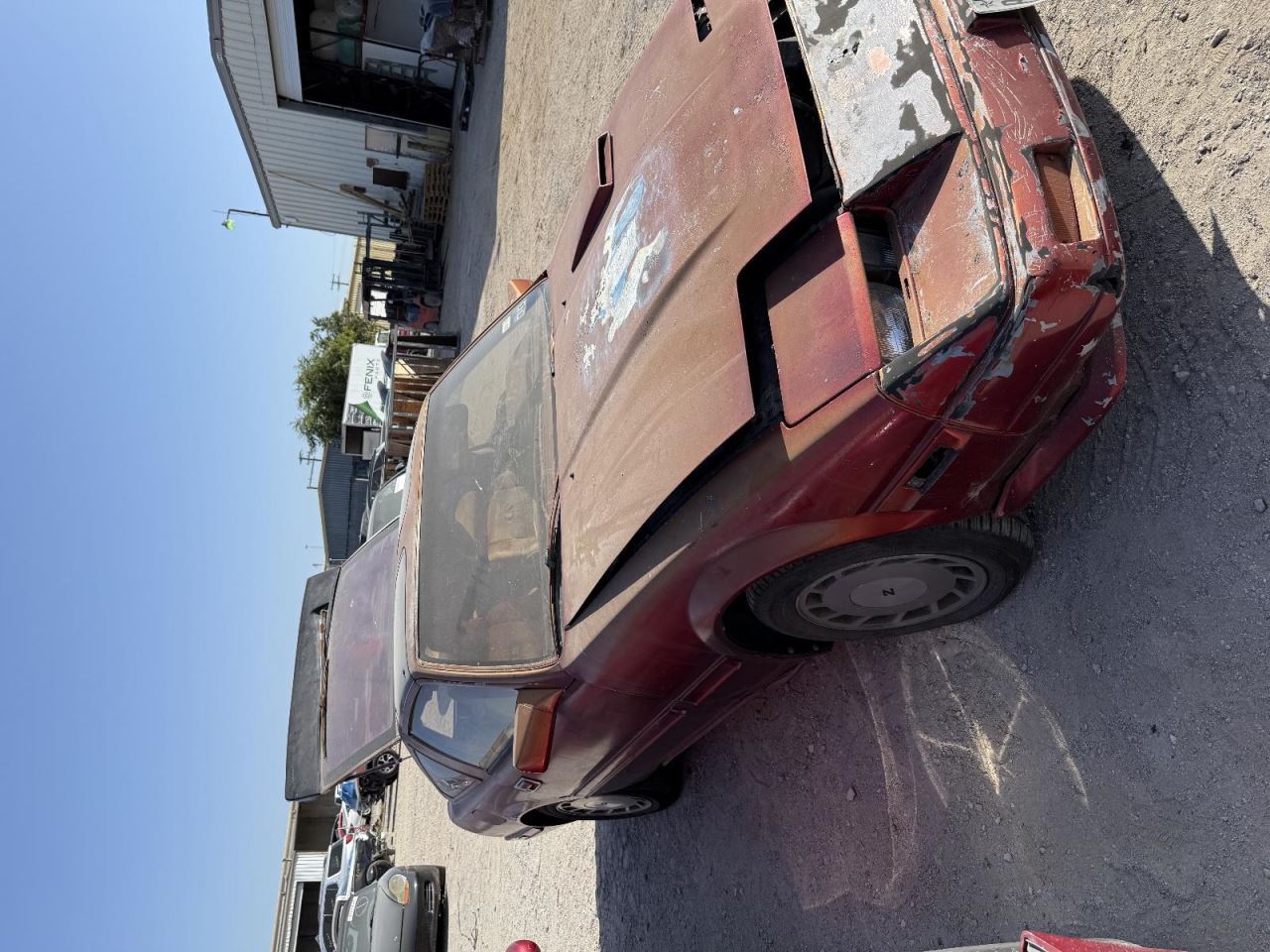 84-86 Nissan 300ZX Z31 2+0 Red Driver Left Rear Lower Column Trim
