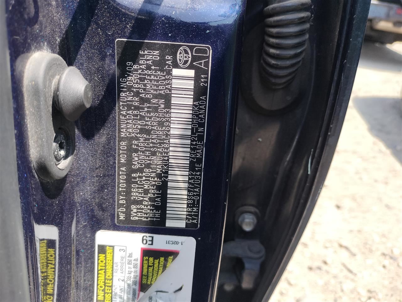 DASH WIRE HARNESS OEM 2011 TOYOTA MATRIX 821410ZQ41 - Image 4