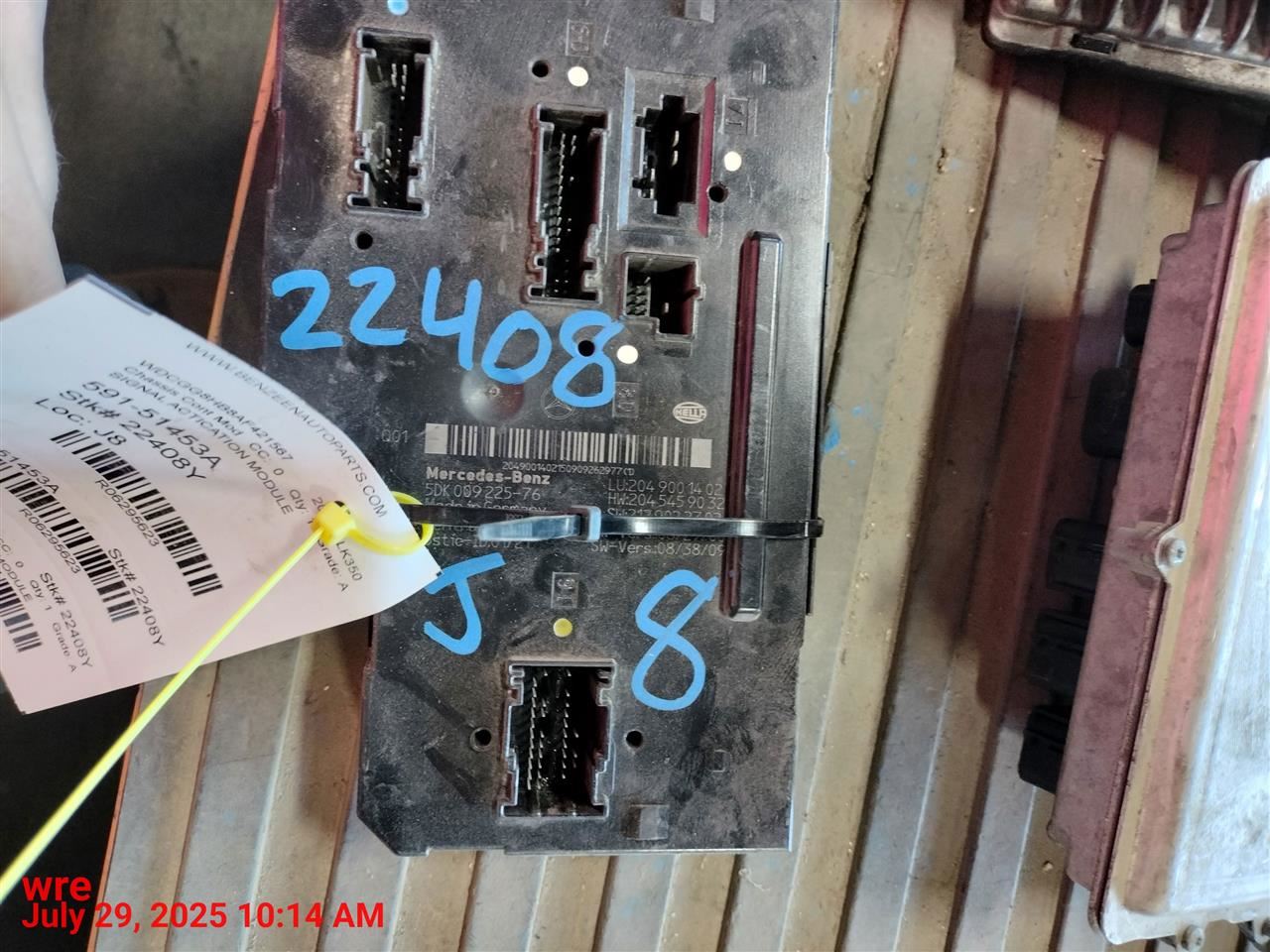 CHASIS CONTROL MODULE 2049001402 2010-2011 MERCEDES-BENZ GLK350 - Image 3