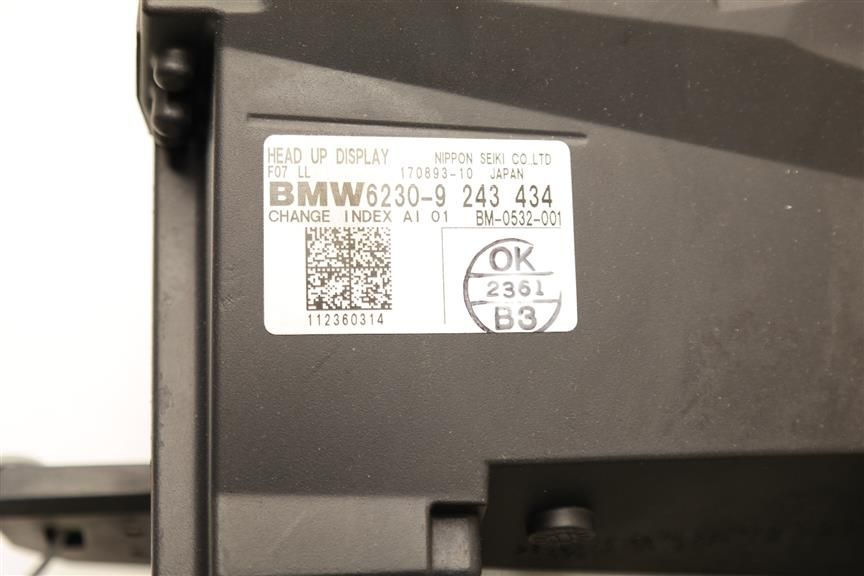2012 BMW 550I GT F07 HEAD UP DISPLAY UNIT 62309243434 - Image 4