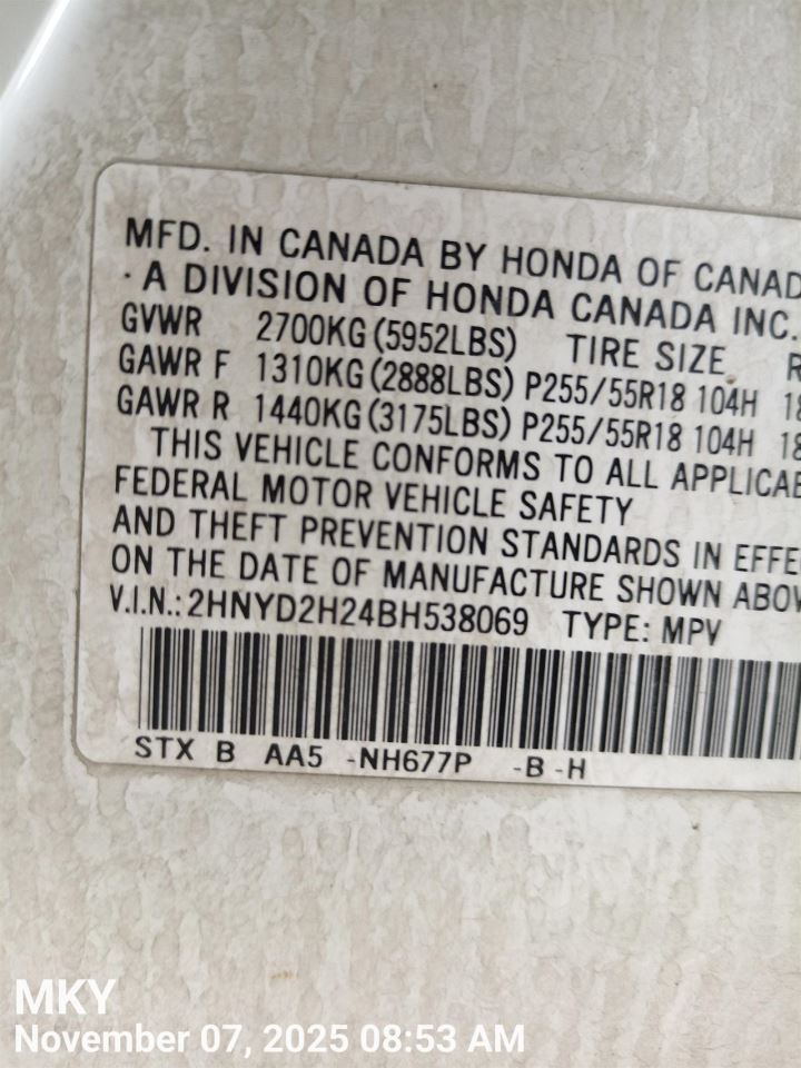 MDX 2011 Third Seat Station Wagon Van 8131767 - Image 2