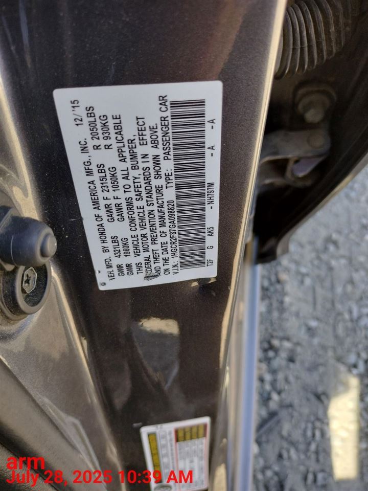 TRANSMISSION OIL COOLER OEM 2016 HONDA ACCORD 1YR WRNTY - Image 2