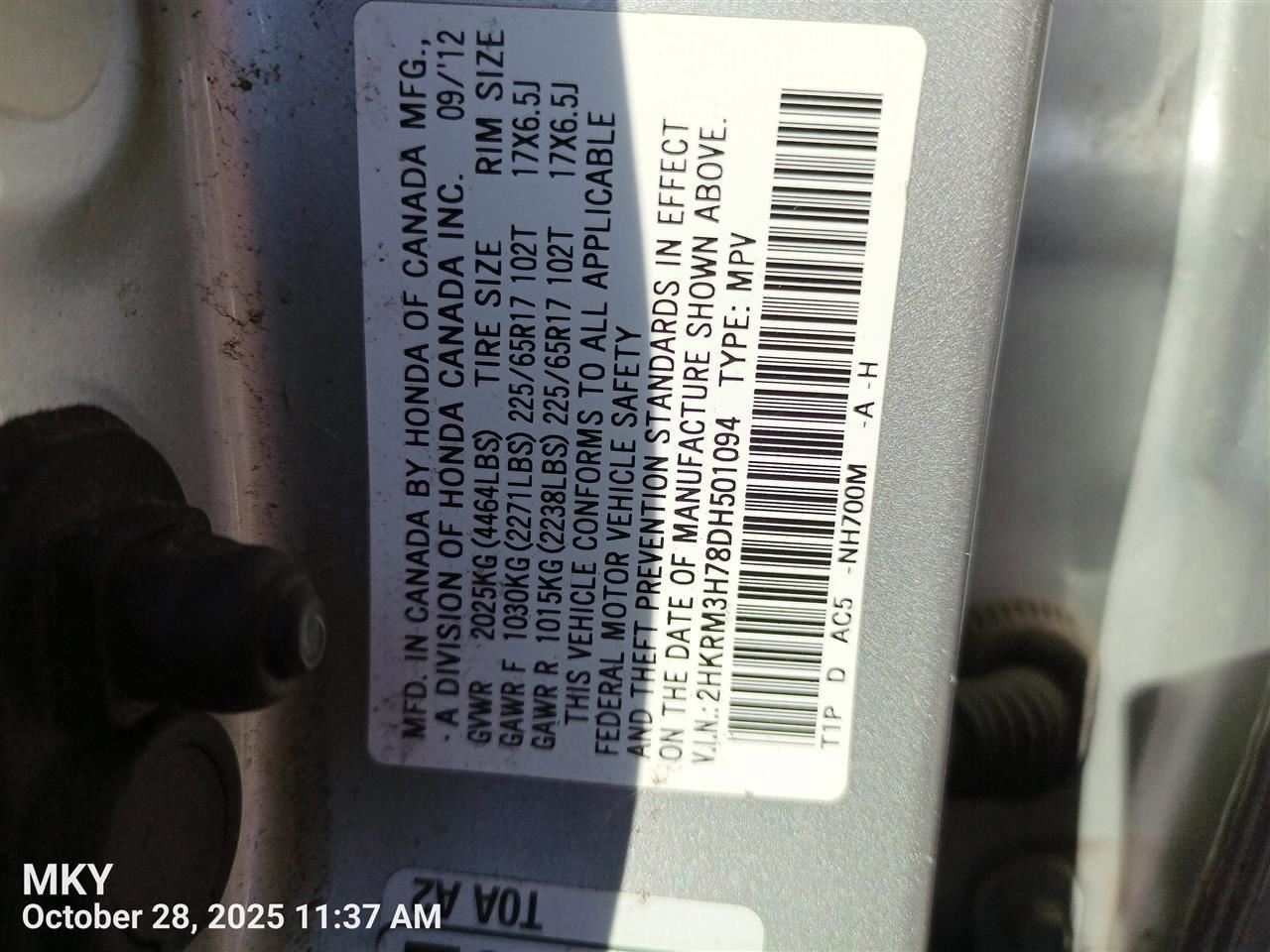 CR-V 2014 Engine Wire Harness 7751343 - Image 5