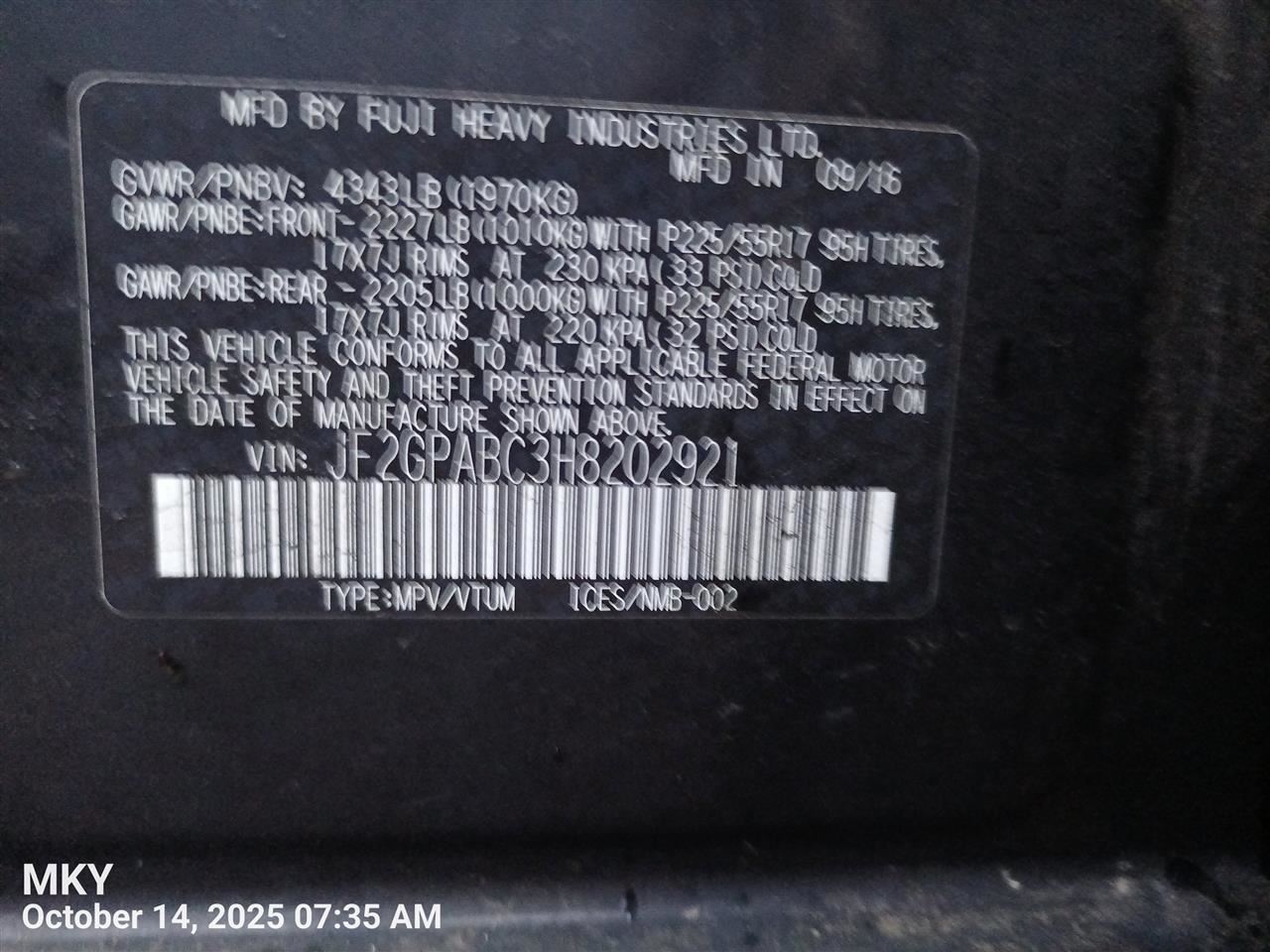 Benzeen WIRE HARNESS 81302FJ500 2017 SUBARU CROSSTREK - Image 1