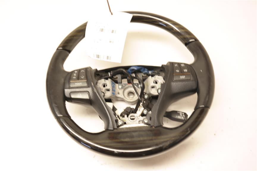 Black   Leather Brown Wood Steering Wheel Fits 2013 Lexus LS460 OEM - Image 2