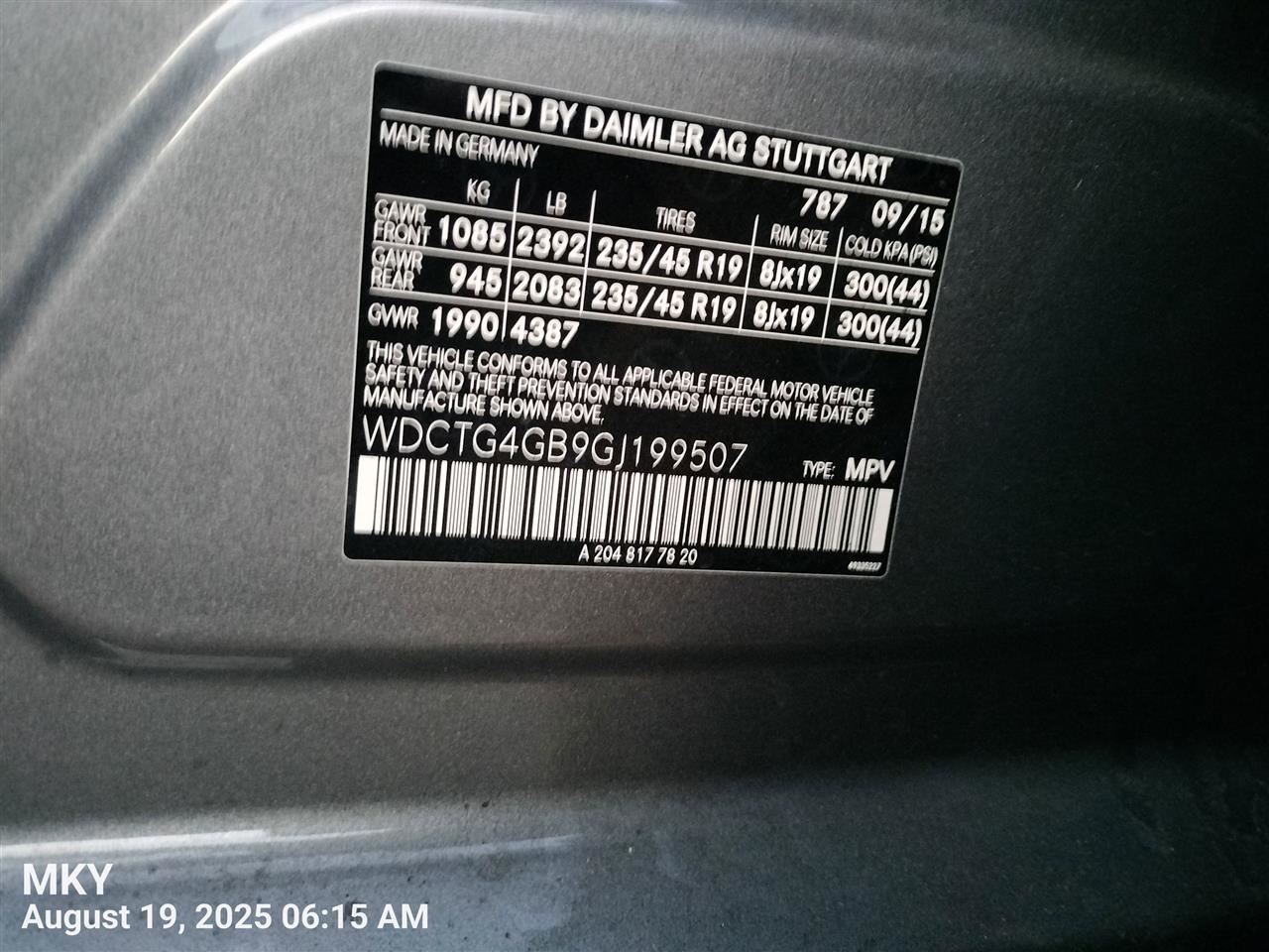 DASH WIRE HARNESS 2016 MERCEDES-BENZ GLA250 - Image 2