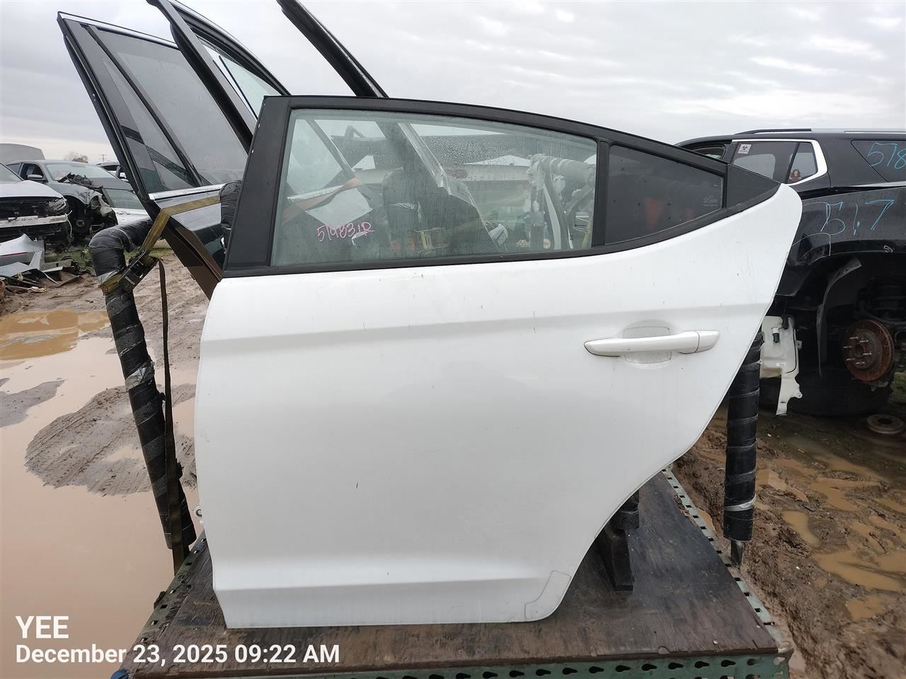 LEFT WHT REAR DOOR ASSEMBLY OEM 17-20 HYUNDAI ELANTRA - Image 1