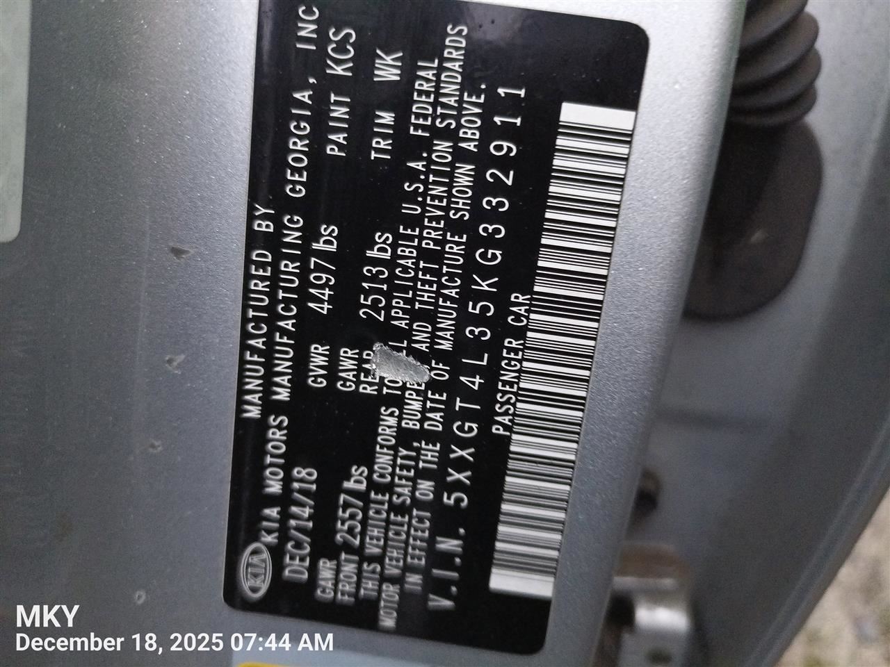 DASH WIRE HARNESS OEM 2020 KIA OPTIMAKIA 91000D5250 - Image 1