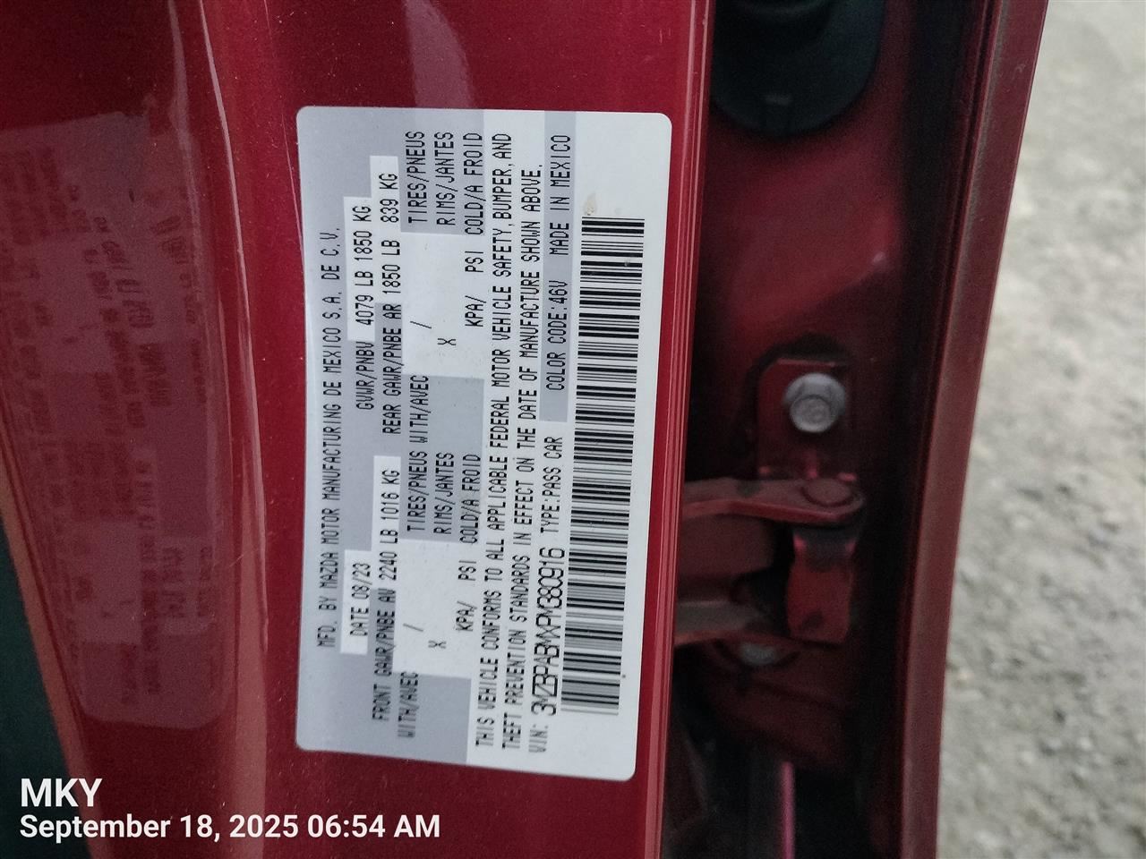 Benzeen WIRE HARNESS 2023 MAZDA MAZDA 3 - Image 1