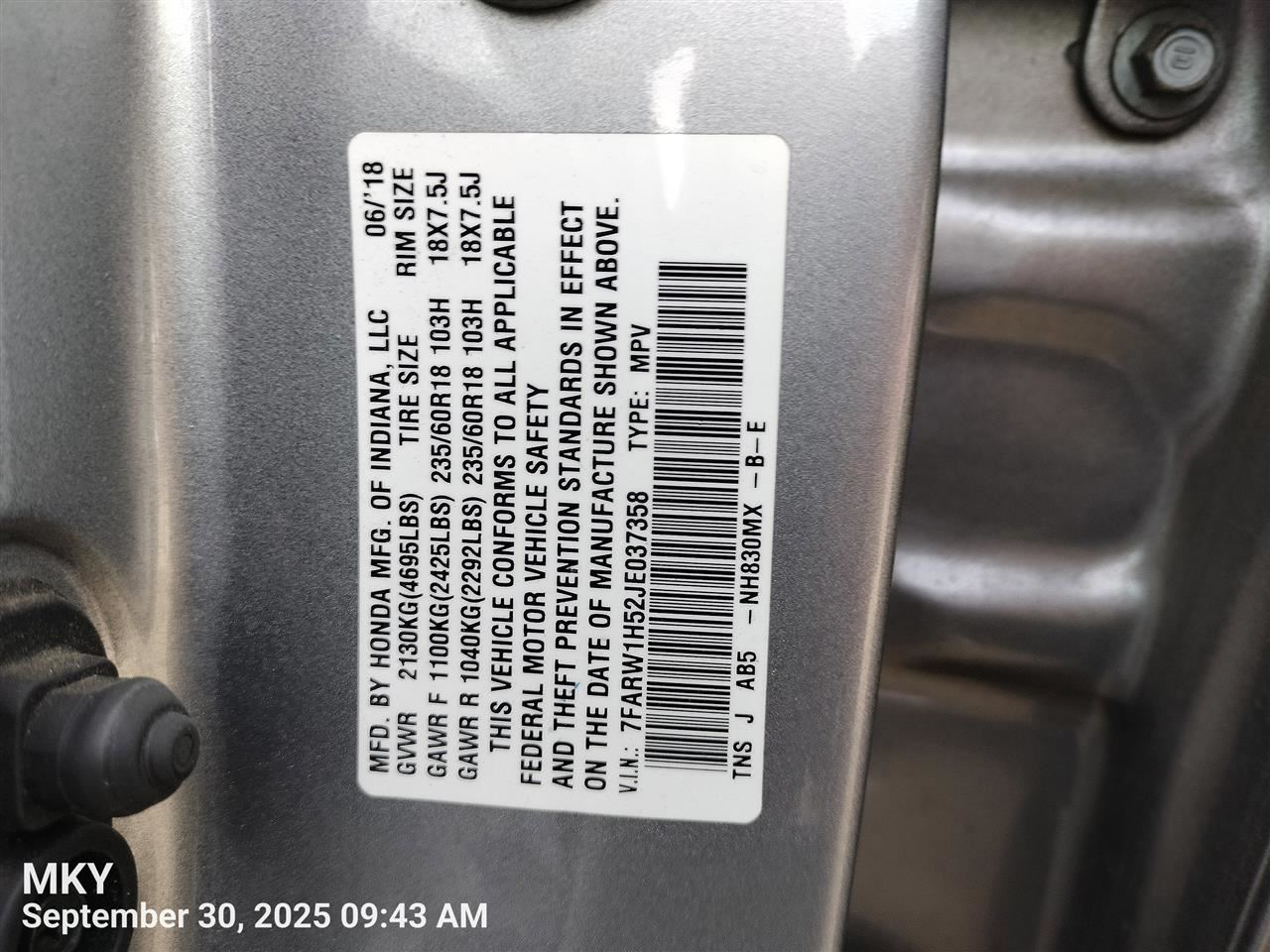 FRONT SUNROOF/MOONROOF MOTOR OEM 2018 HONDA CR-V 1YR WRNTY - Image 2