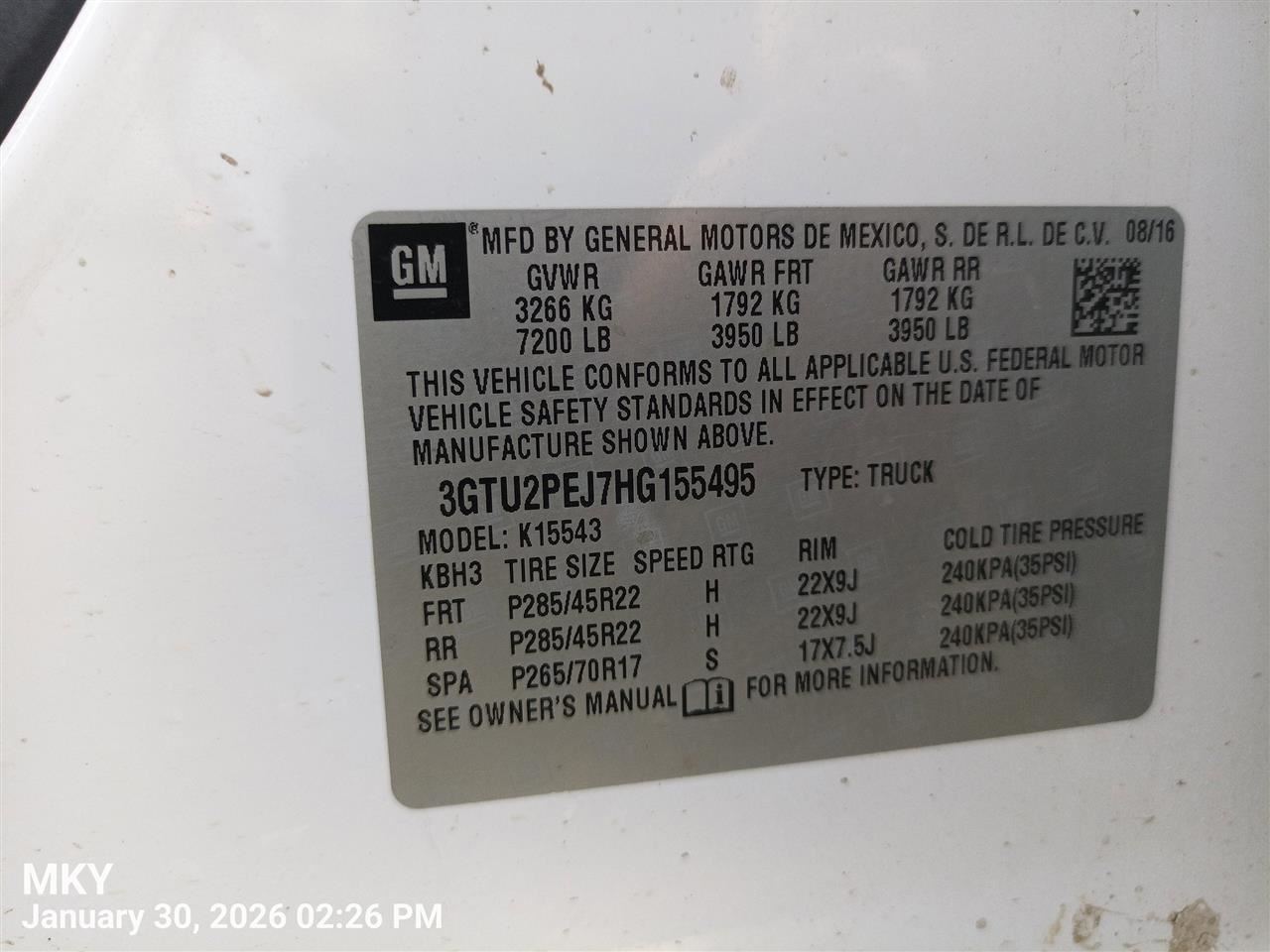 DASH WIRE HARNESS OEM 2017 GMC SIERRA150 84112625 - Image 4