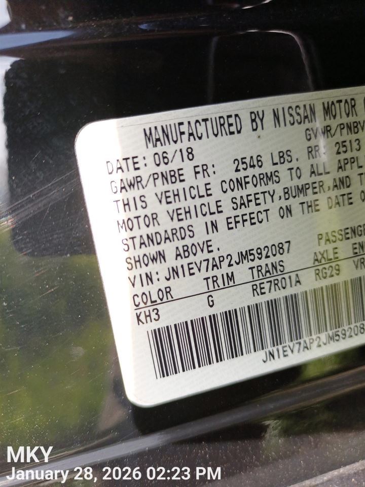 RIGHT FRONT WIPER ARM OEM 2017 INFINITI Q50 288864GF0A - Image 5