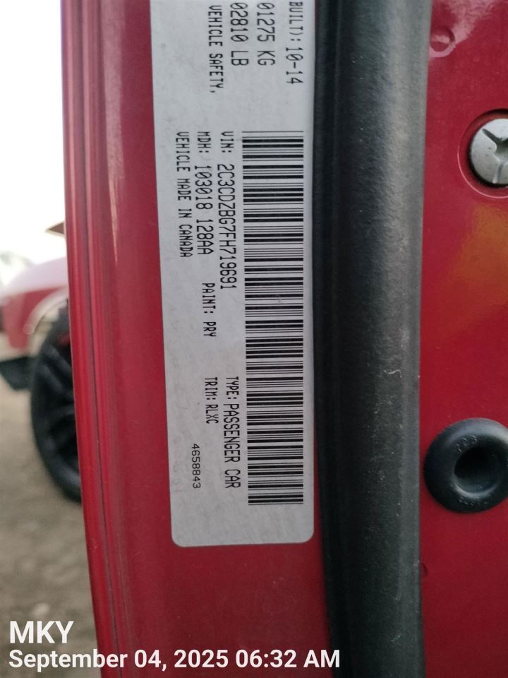 DASH WIRE HARNESS 68225902AB 2015 DODGE CHALLENGE - Image 2