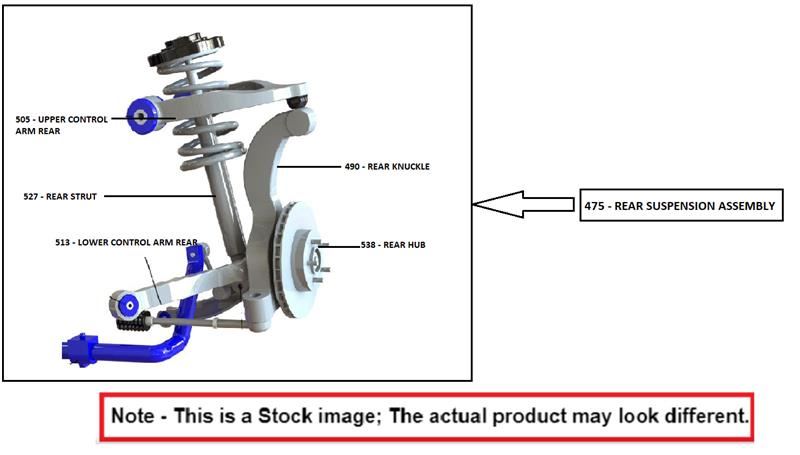 2018-2022 Honda Accord Driver Rear Suspension Assembly 42200TVAA52 OEM. - Image 1