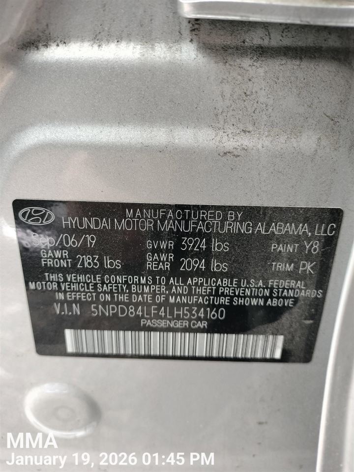 LEFT GRY FRONT HEADREST OEM 2019 HYUNDAI ELANTRA 88700F3001YJA - Image 2