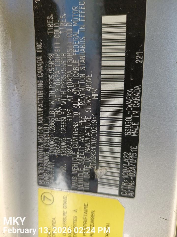 DASH WIRE HARNESS OEM 2007 LEXUS RX350 821410E150 - Image 5