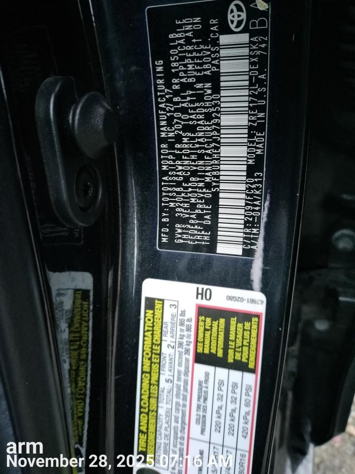 RIGHT FRONT SPINDLE KNUCKLE OEM 09-19 TOYOTA COROLLA - Image 3