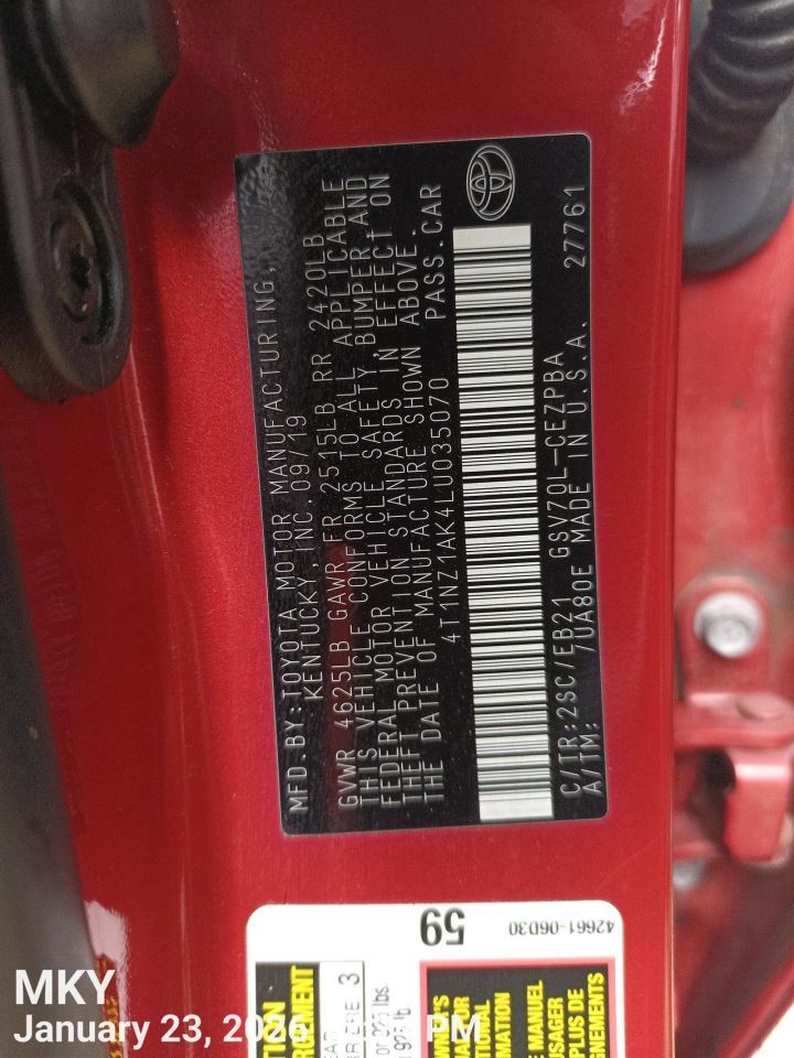 LEFT REAR LOWER CONTROL ARM OEM 18-25 TOYOTA CAMRY - Image 5