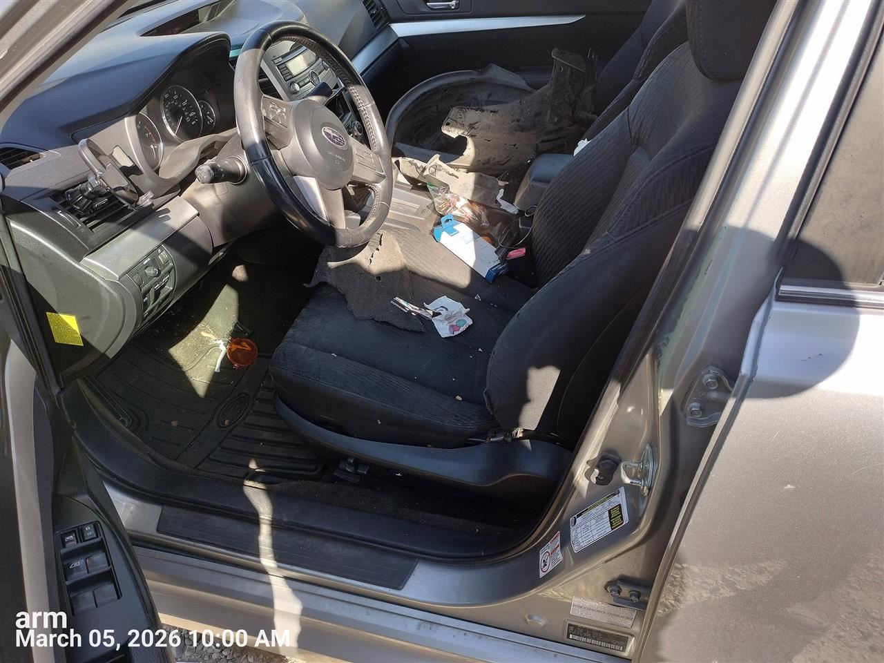 BLK REAR HEADREST OEM 2012 SUBARU LEGACY 64261AJ10AVH - Image 3