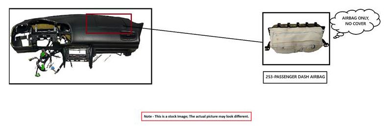 PASSANGER DASH AIR BAG ONLY OEM 98-01 JEEP WRANGLER 55314982AD - Image 1