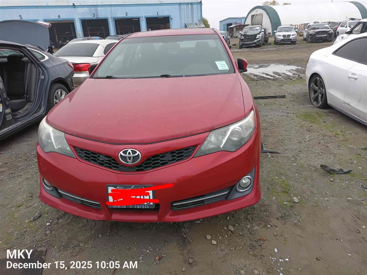 RIGHT RED SIDE VIEW MIRROR OEM 12-14 TOYOTA CAMRY 1YR WRNTY - Image 3