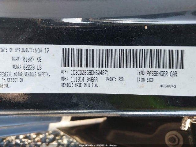 WINDSHIELD WIPER COWL GRILLE VENT PANEL OEM 2009 DODGE AVENGER 5155713AG - Image 4