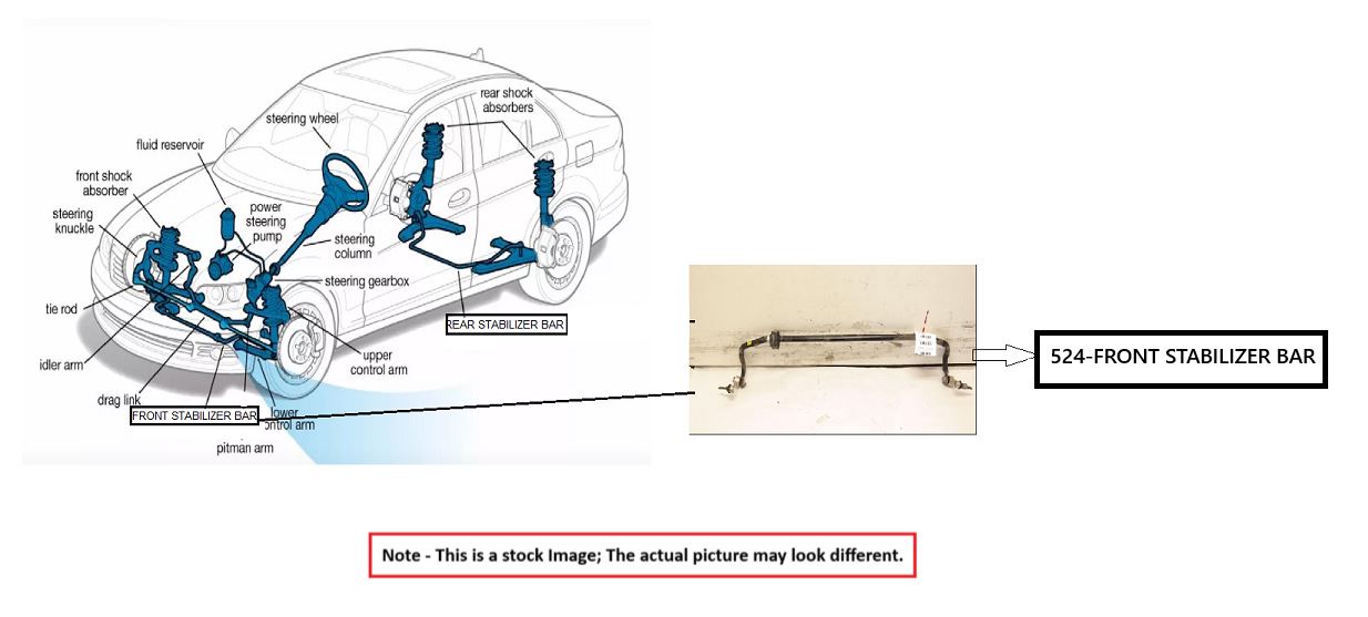 FRONT STABILIZER BAR OEM 09-24 DODGE RAM1500 55398938AC - Image 1