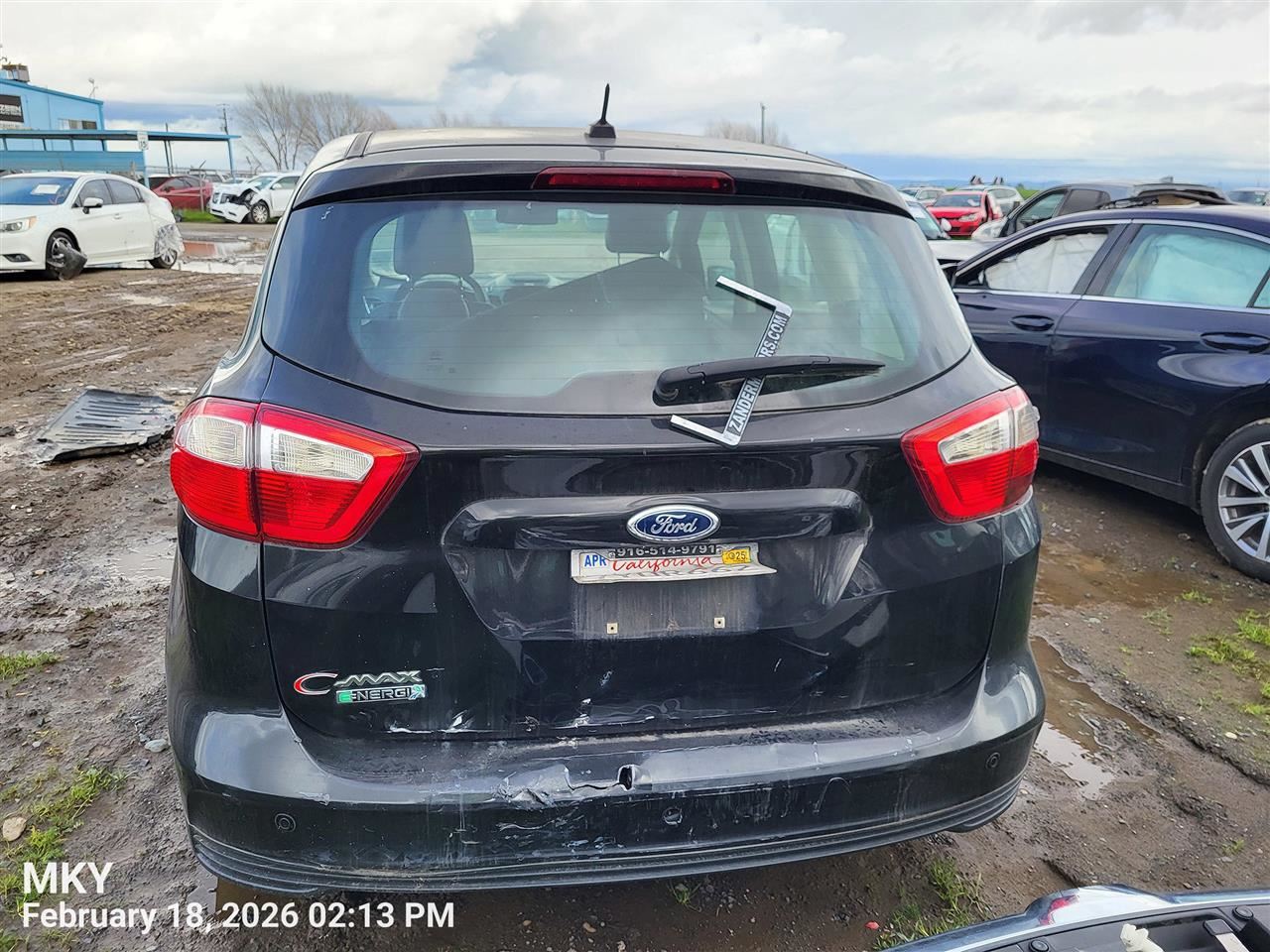 RIGHT BLK FRONT HEADREST OEM 2016 FORD C-MAX CJ5Z78611A08CD - Image 2