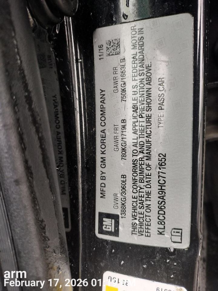 LEFT BLK FRONT HEADREST OEM 2017 CHEVROLET SPARK 42768094 - Image 2