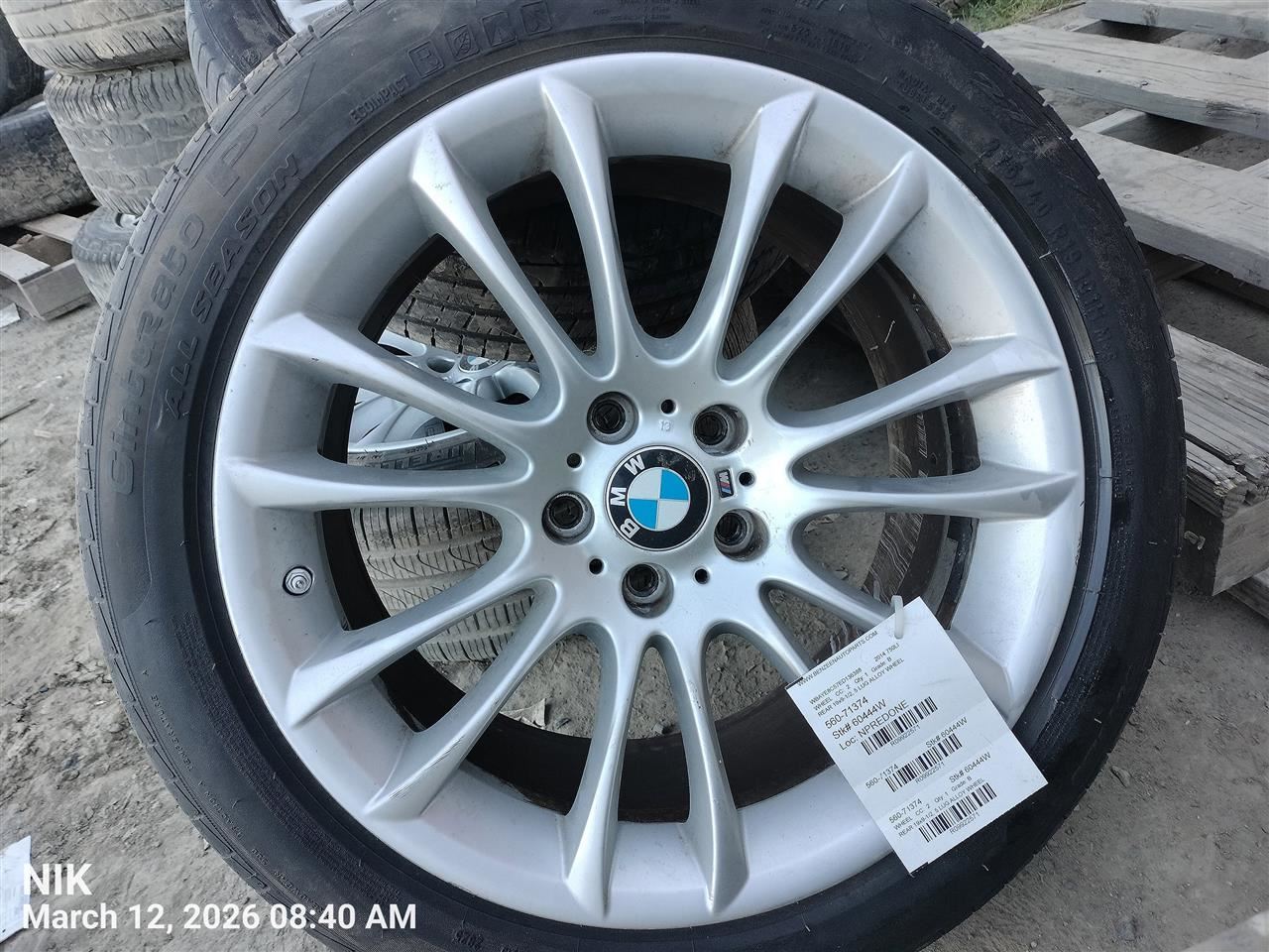 REAR WHEEL/RIM ONLY OEM 09-15 BMW 750LI 36117841822 - Image 3