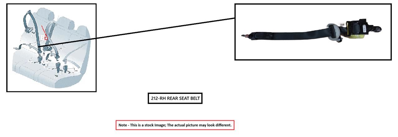 RIGHT REAR SEAT BELT OEM 2013 JEEP WRANGLER - Image 1