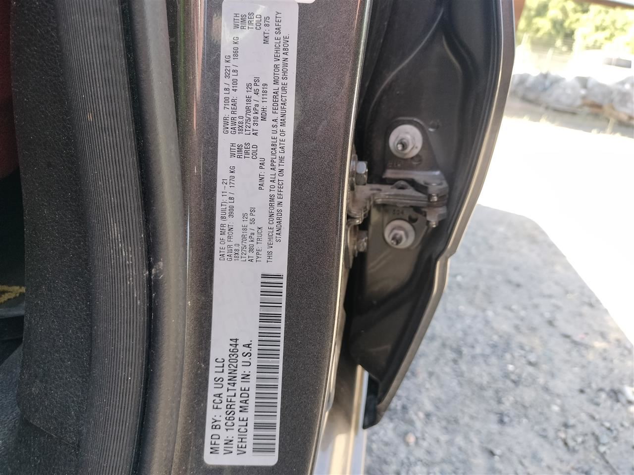 RIGHT FENDER FLARE/EXT OEM 2022 RAM1500 - Image 4