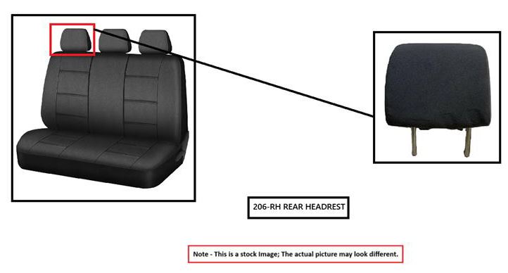 RIGHT BLK REAR HEADREST OEM 2017 NISSAN ROGUE 864305HK0A - Image 1