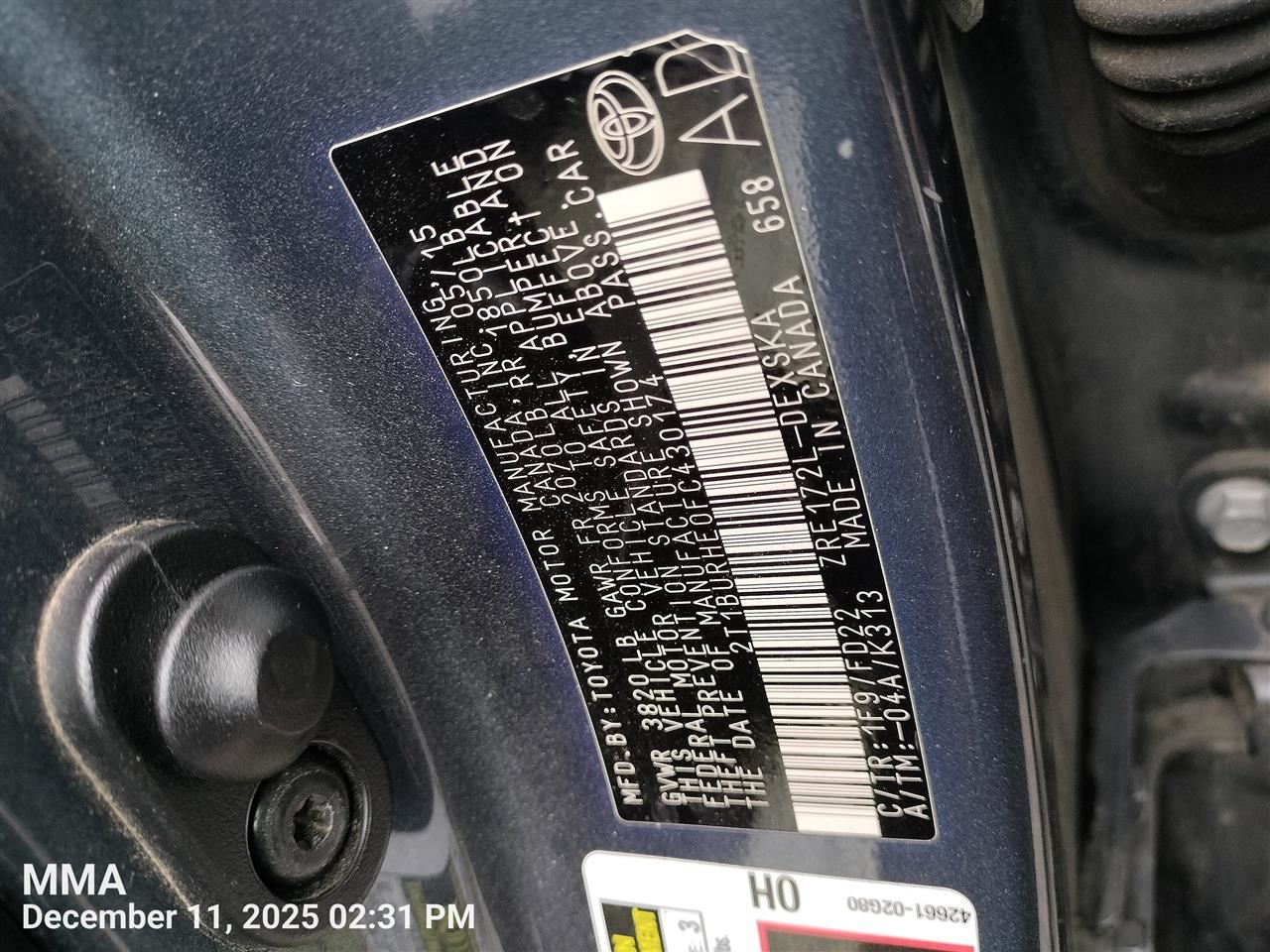 FRONT AC EVAPORATOR HOUSI OEM 2009 TOYOTA COROLLA 1YR WRNTY 8710302210 - Image 2