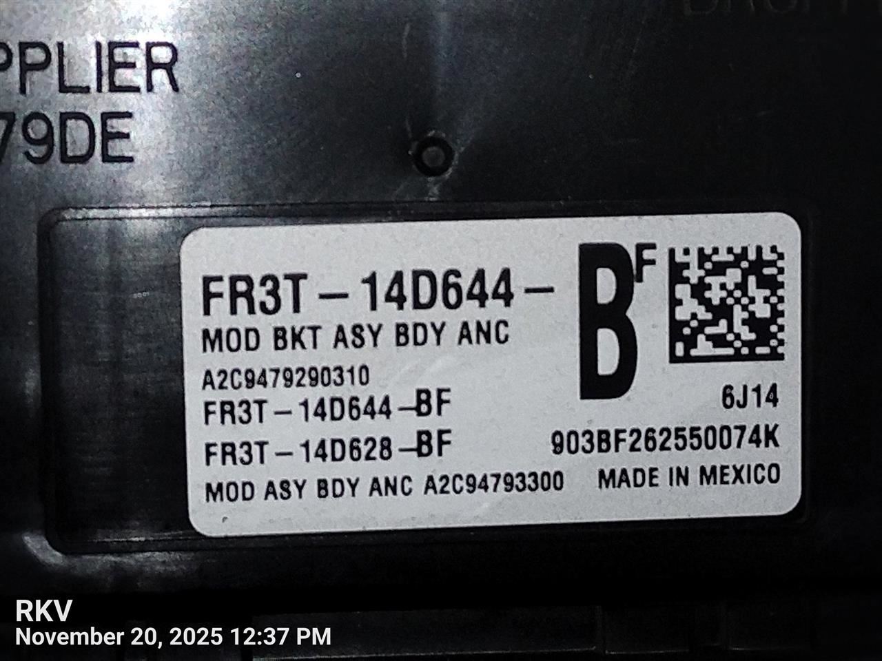 CHASIS CONTROL MODULE OEM 15-22 FORD MUSTANG 1YR WRNTY - Image 1