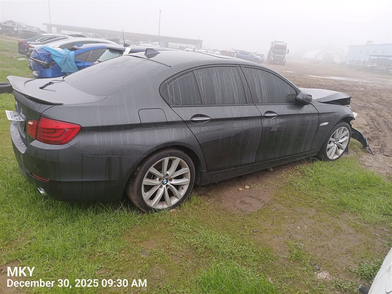 Driver Rear Side Door Electric Green Tint Fits 11-16 BMW 528i 8852472 - Image 2