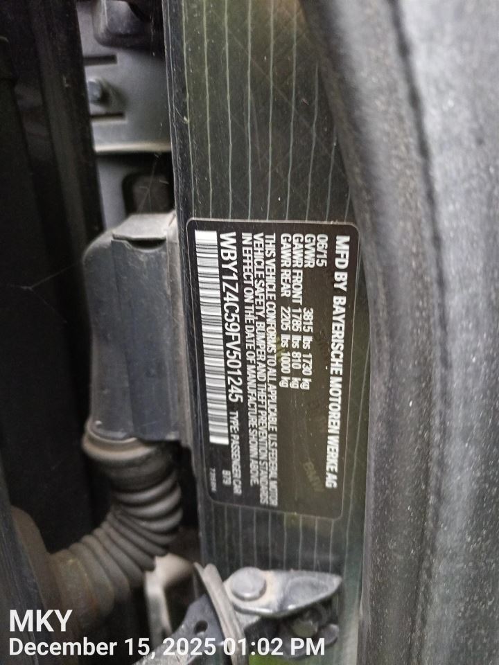 EMERG BRAKE PARTS OEM 2015 BMW I3 1YR WRNTY - Image 5