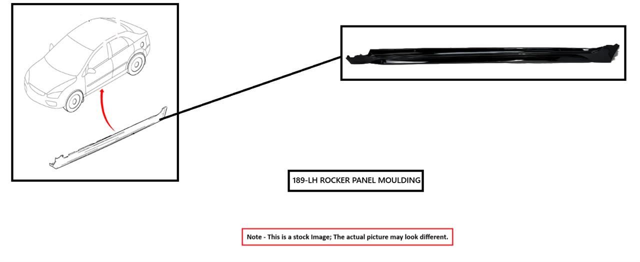 LEFT BLK ROCKER PANEL MOULDING OEM 2014 HONDA PILOT 71850SZAA01 - Image 1