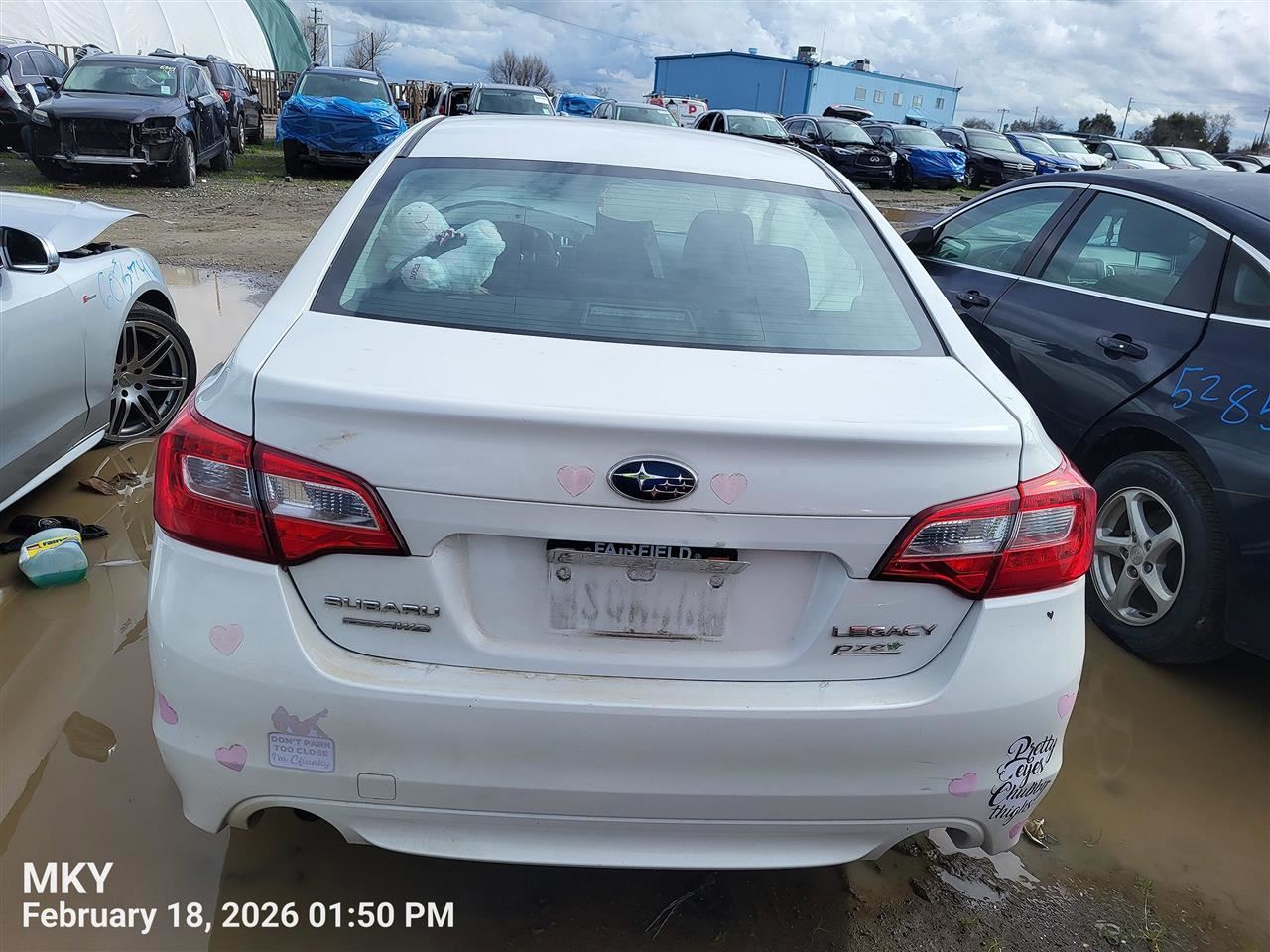 RIGHT BLK FRONT HEADREST OEM 2016 SUBARU LEGACY 64061AL00AVH - Image 2