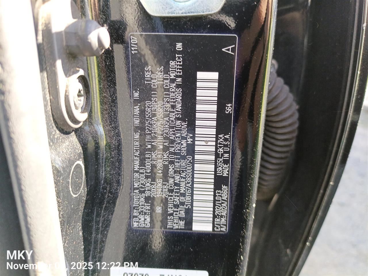 ENGINE WIRE HARNESS 821210C190 2008 TOYOTA SEQUOIA - Image 4