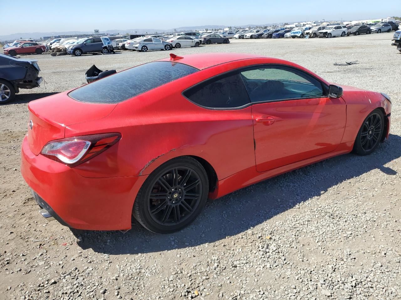 RED REAR BUMPER ASSEMBLY OEM 09-16 HYUNDAI GENESIS - Image 3