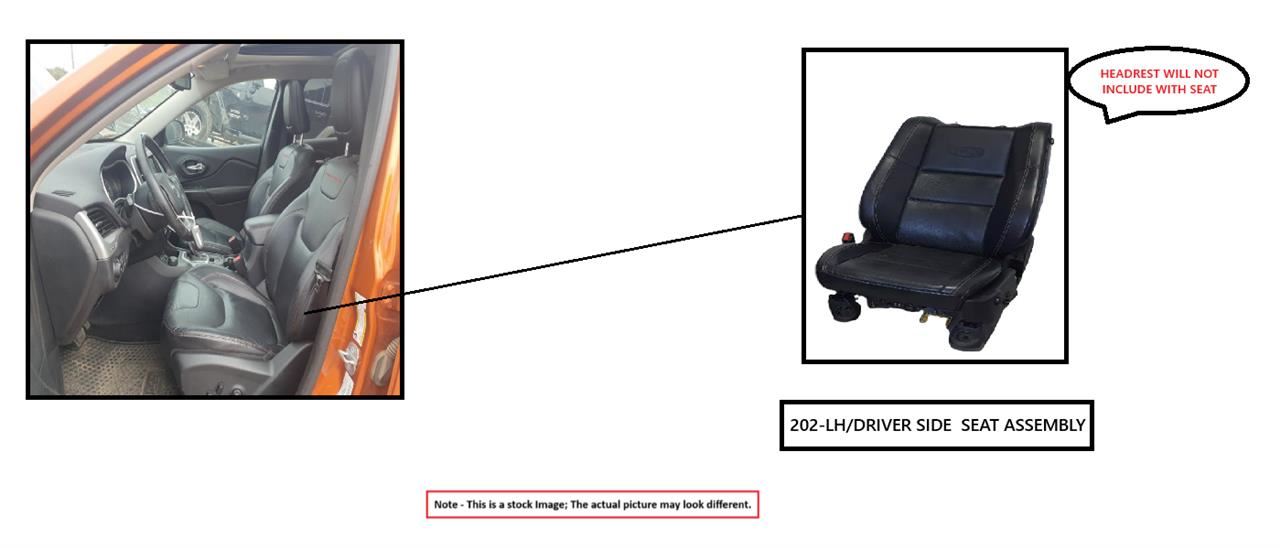 LEFT GRY FRONT SEAT ONLY OEM 17-19 ACURA MDX - Image 1