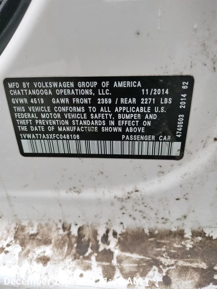 LEFT FRONT WIPER ARM OEM 2020 VOLKSWAGEN PASSAT 561955409B - Image 1