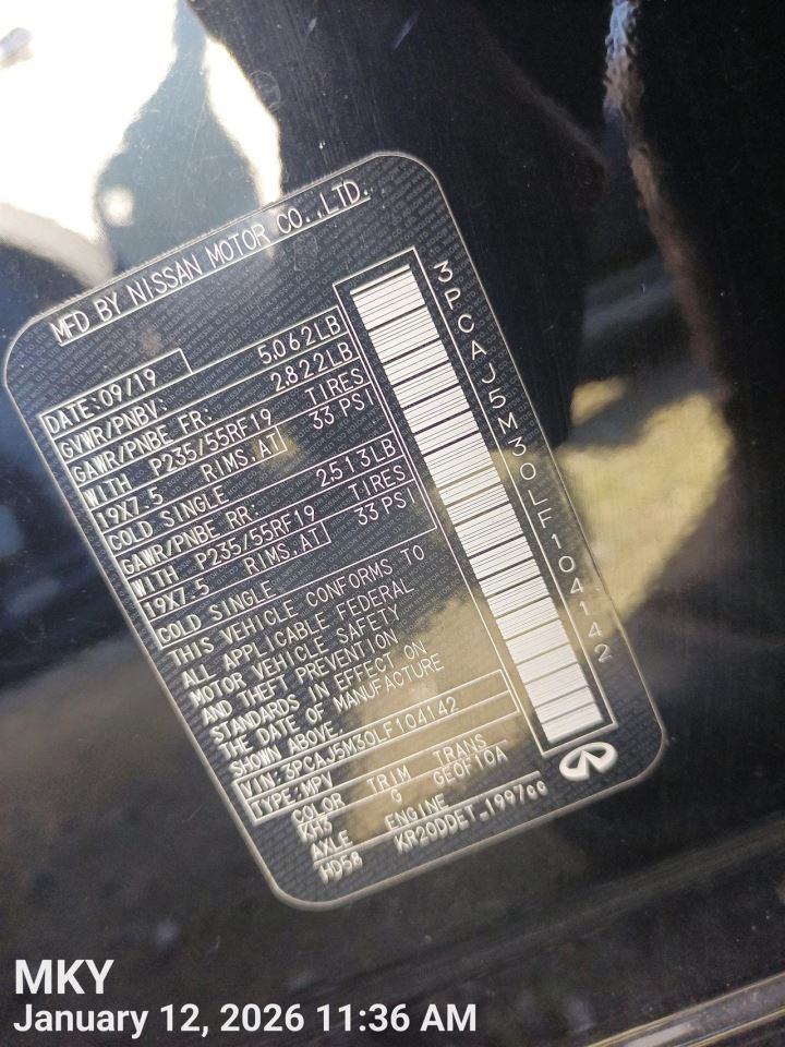 QX50 2020 Dash Wire Harness 8982398 - Image 5