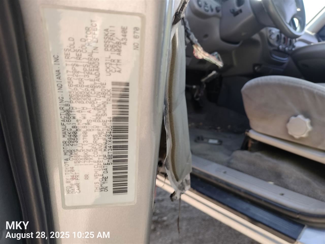 DASH WIRE HARNESS 2004 TOYOTA TUNDRA - Image 2